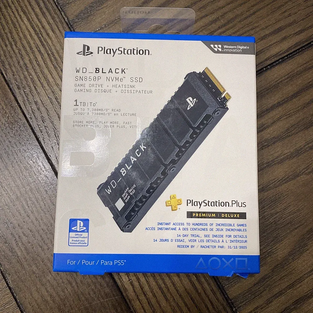 NEW WD_BLACK SN850P 1TB NVMe M.2 SSD PS5/PC GAMING WITH HEATSINK SEALED!