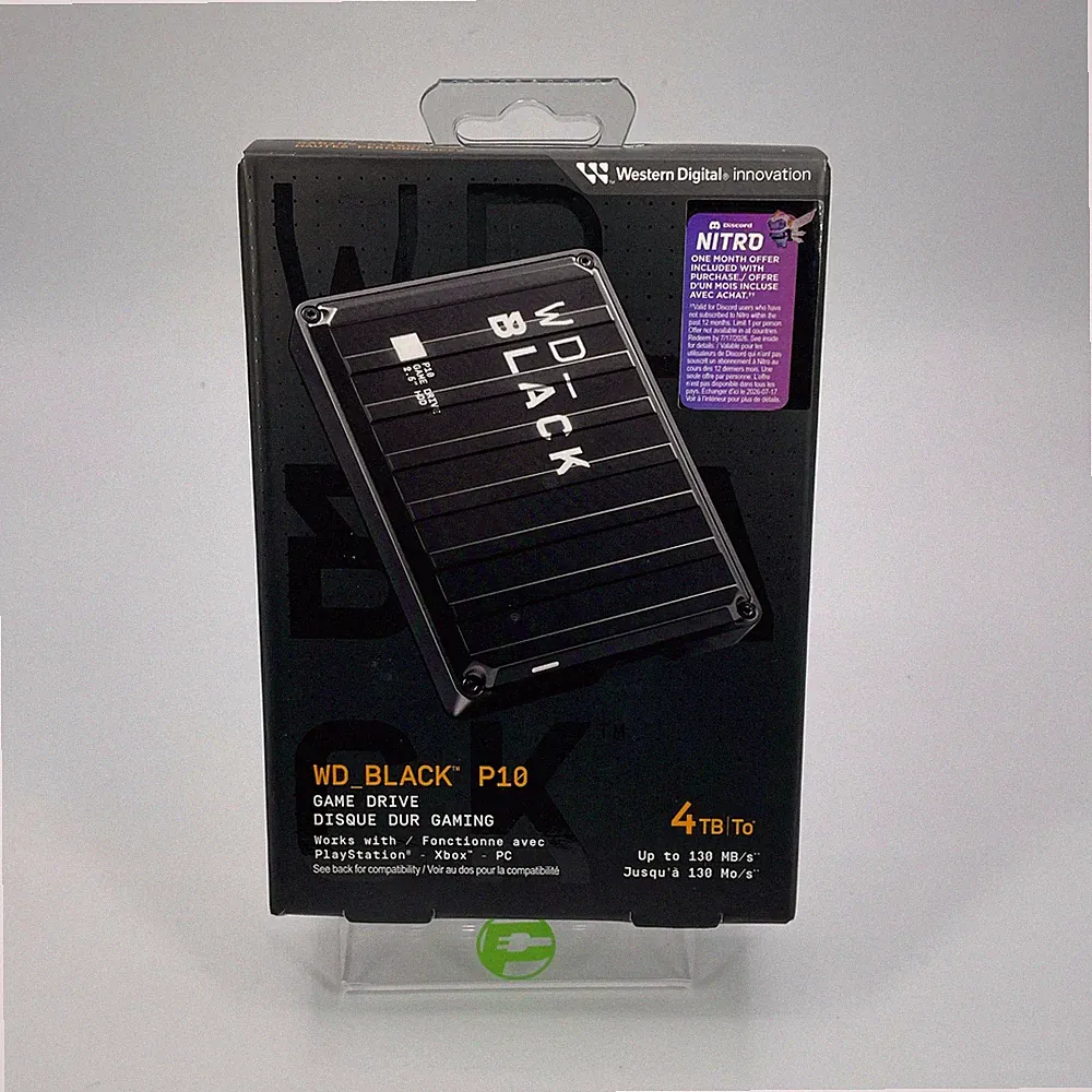 WD Black 4TB P10 External Game Drive HDD PS5 PS4 Xbox Laptop Portable