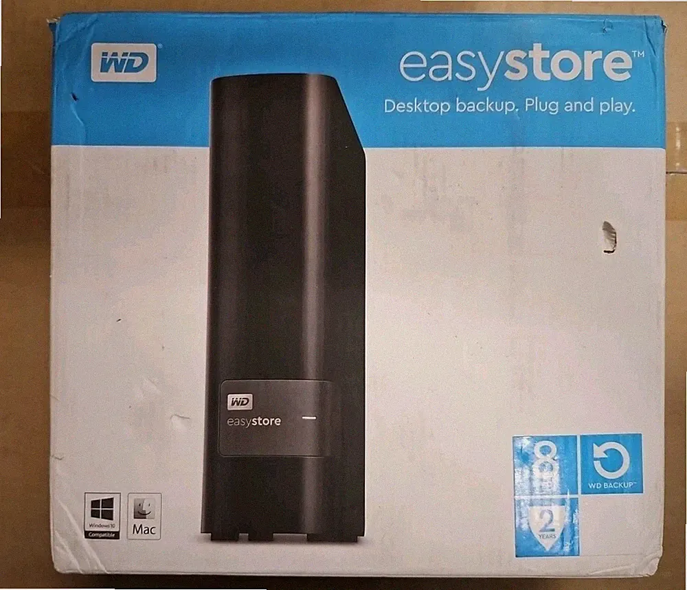 WD EasyStore 8TB External USB 3.0 Hard Drive - Black