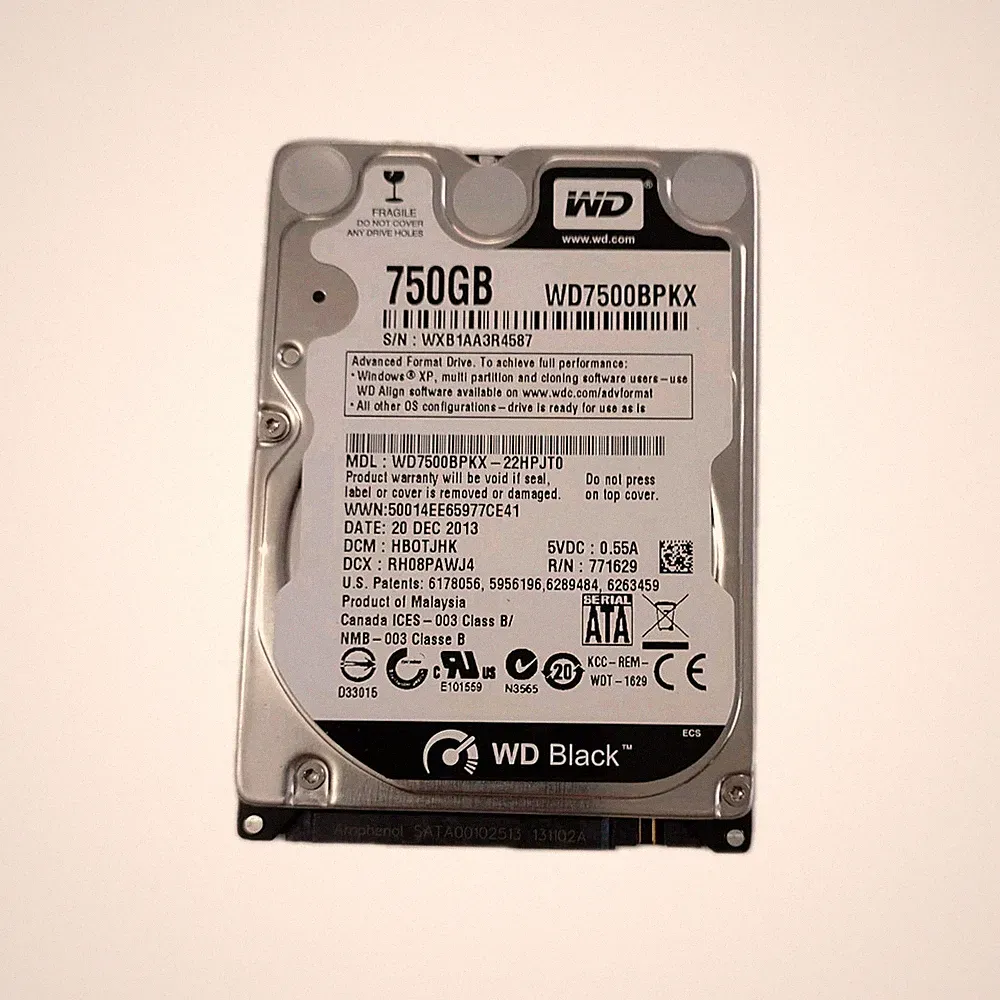 Western Digital WD Black WD7500BPKX 750GB 2.5" Hard Drive USED